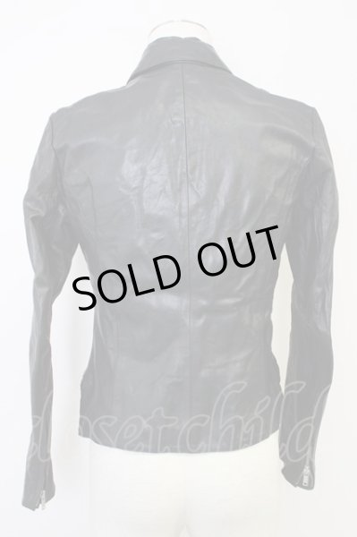 画像2: BUFFALO BOBS / ジャケット.kanyamiki ゴートレザーライダース 1 ブラック T-24-10-30-007-BU-ja-YM-ZT (2)