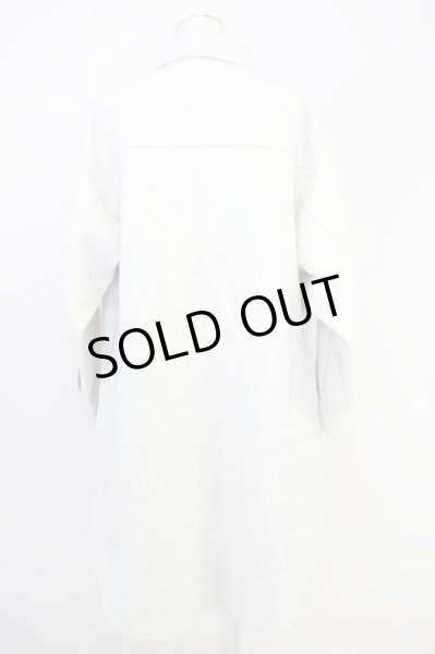 画像2: NO ID. / シャツ.ライトメルトンロングCPO ONE アイボリー T-24-10-30-008-NO-sh-YM-ZT-M113 (2)