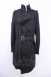 画像1: CIVARIZE / 二重襟ドレープロングコート 46 ブラック T-24-11-08-013-CI-ou-YM-ZT-M002 (1)