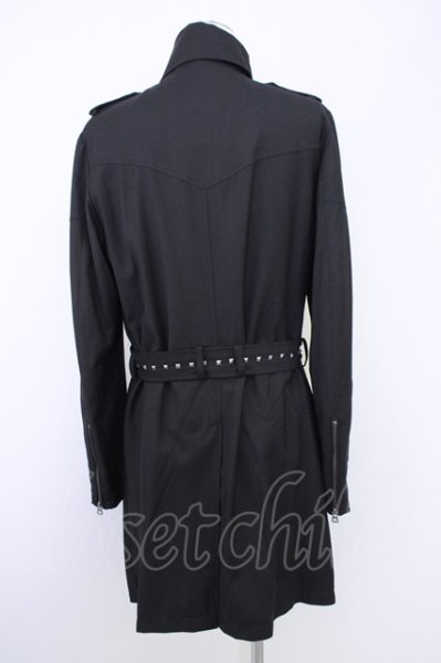 画像2: CIVARIZE / 二重襟ドレープロングコート 46 ブラック T-24-11-08-013-CI-ou-YM-ZT-M002 (2)