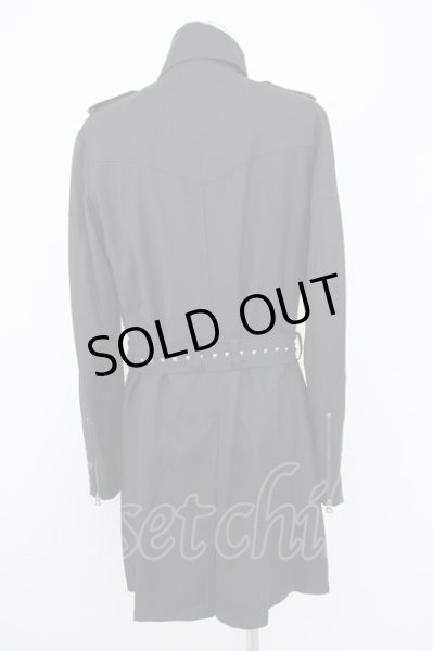 画像2: CIVARIZE / 二重襟ドレープロングコート 46 ブラック T-24-11-08-013-CI-ou-YM-ZT-M002 (2)