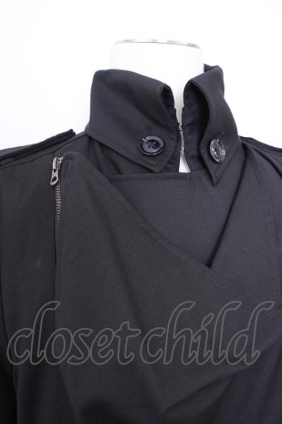 画像6: CIVARIZE / 二重襟ドレープロングコート 46 ブラック T-24-11-08-013-CI-ou-YM-ZT-M002 (6)