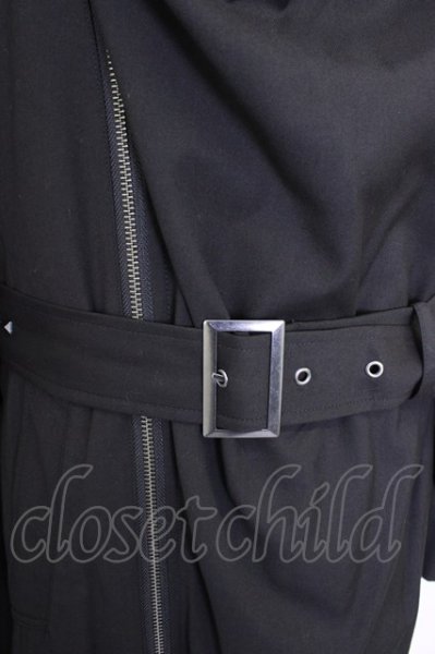画像7: CIVARIZE / 二重襟ドレープロングコート 46 ブラック T-24-11-08-013-CI-ou-YM-ZT-M002 (7)