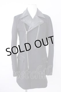 CIVARIZE / フェイクムートンチェスターコート 46 ブラック T-24-11-08