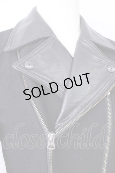 画像4: CIVARIZE / Infection衿ゴートレザーライダースコート 46 ブラック T-24-11-08-014-CI-ou-YM-ZT-M002 (4)