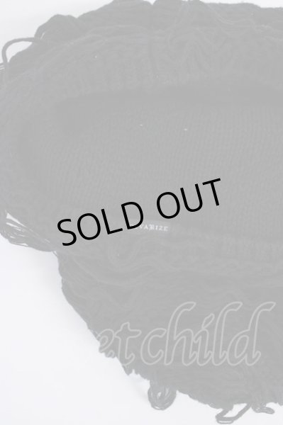 画像4: CIVARIZE / Lid ブロークンニットビーニーキャップ  ブラック T-24-11-08-018-CI-za-YM-ZT (4)