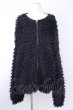 画像1: CIVARIZE / ノーカラーループニットブルゾン F ブラック T-24-11-08-004-CI-ja-YM-OS (1)