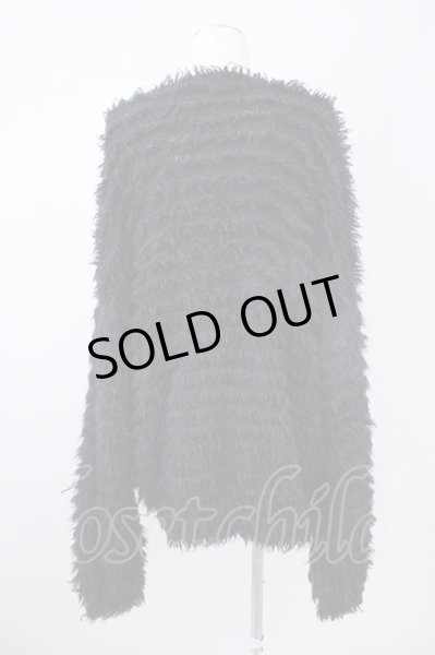 画像2: CIVARIZE / ノーカラーループニットブルゾン F ブラック T-24-11-08-004-CI-ja-YM-OS (2)