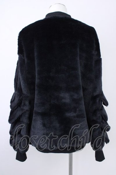 画像2: CIVARIZE / 限定ファーブルゾン F ブラック T-24-11-08-005-CI-ou-YM-ZT-M112 (2)