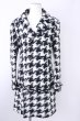 画像1: CIVARIZE / Secret 2wayスライバー ニットコート 46 ブラックｘホワイト T-24-11-08-006-CI-ou-YM-ZY (1)