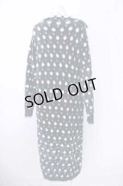 画像2: CIVARIZE / ドットファーガウンコート  ブラックｘホワイト T-24-11-08-008-CI-ou-YM-ZT-M002 (2)