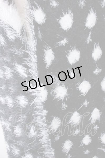 画像5: CIVARIZE / ドットファーガウンコート  ブラックｘホワイト T-24-11-08-008-CI-ou-YM-ZT-M002 (5)