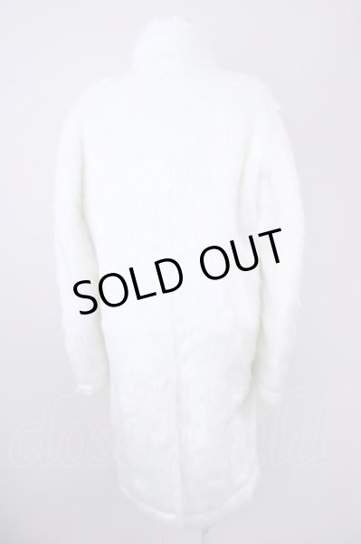 画像2: CIVARIZE / Conquest スタンドネックロングファーコート 48 ホワイト T-24-11-08-002-CI-ou-YM-ZT-M001 (2)