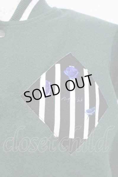 画像4: KMK(KINGLY MASK)  / PU切り替えメルトンスタジャン M アイボリーｘグリーン T-24-11-26-003-KM-ou-YM-ZT-M010 (4)