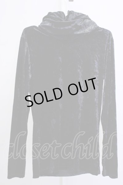 画像2: CIVARIZE / ベロアドレープジップタートルトップス 44 ブラック T-24-11-26-001-CI-to-YM-ZT (2)