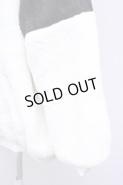 画像3: Wrouge / ライン切替ベルボアジャケット  ホワイト×ブラック T-24-11-26-004-Wr-to-IG-ZT (3)