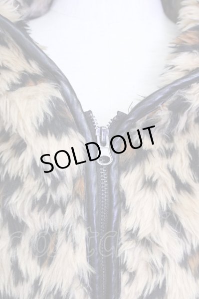 画像4: Wrouge / レオパードファージャケット  ベージュアニマル T-24-11-26-005-Wr-ou-IG-ZT (4)