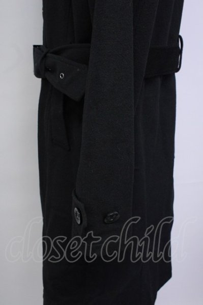 画像3: CIVARIZE / メルトントレンチコート 46 ブラック T-24-11-26-006-CI-ou-YM-ZT-M010 (3)