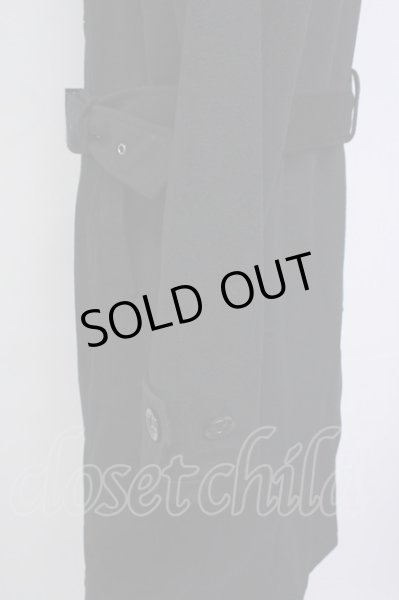 画像3: CIVARIZE / メルトントレンチコート 46 ブラック T-24-11-26-006-CI-ou-YM-ZT-M010 (3)