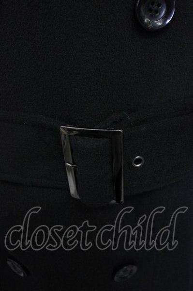画像6: CIVARIZE / メルトントレンチコート 46 ブラック T-24-11-26-006-CI-ou-YM-ZT-M010 (6)