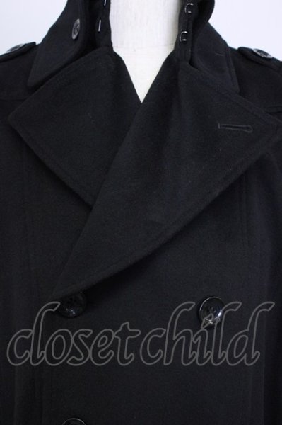 画像7: CIVARIZE / メルトントレンチコート 46 ブラック T-24-11-26-006-CI-ou-YM-ZT-M010 (7)