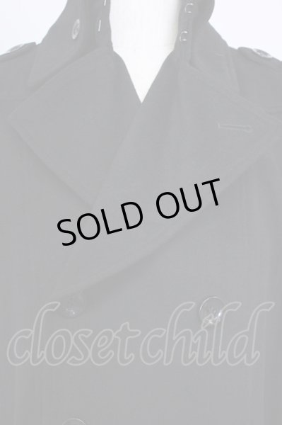 画像7: CIVARIZE / メルトントレンチコート 46 ブラック T-24-11-26-006-CI-ou-YM-ZT-M010 (7)