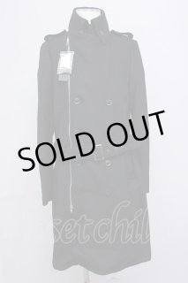 CIVARIZE / フェイクムートンチェスターコート 46 ブラック T-24-11-08