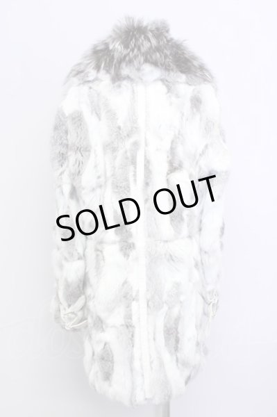 画像2: TORNADO MART / ラビット×シルバーフォックスファーブルゾン L ホワイト T-24-11-26-011-TO-ou-YM-ZT-ML009 (2)