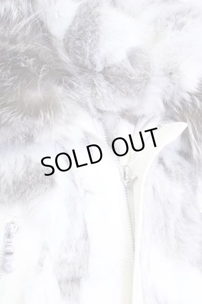 画像7: TORNADO MART / ラビット×シルバーフォックスファーブルゾン L ホワイト T-24-11-26-011-TO-ou-YM-ZT-ML009 (7)