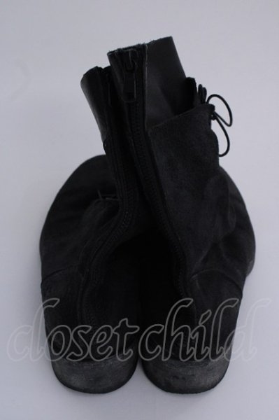 画像2: TORNADO MART / オイルベロアレースアップレイヤードブーツ M ブラック T-24-11-26-012-TO-sho-YM-ZT-S001 (2)