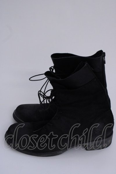 画像3: TORNADO MART / オイルベロアレースアップレイヤードブーツ M ブラック T-24-11-26-012-TO-sho-YM-ZT-S001 (3)