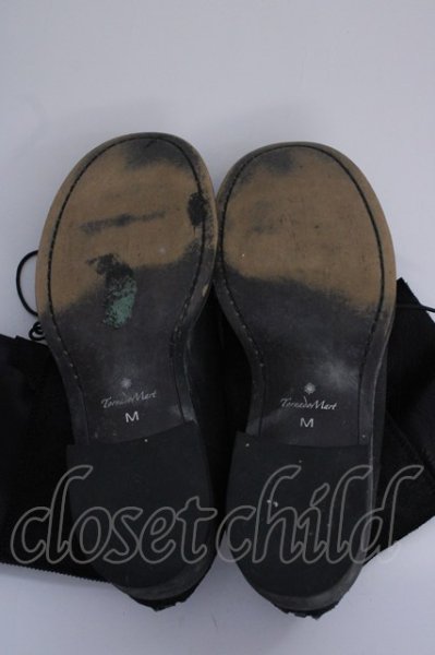 画像4: TORNADO MART / オイルベロアレースアップレイヤードブーツ M ブラック T-24-11-26-012-TO-sho-YM-ZT-S001 (4)