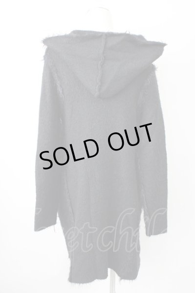 画像2: CIVARIZE / 接結フード付き変形ニットロングパーカー 44 ブラック T-24-12-03-001-CI-ja-YM-ZT378 (2)