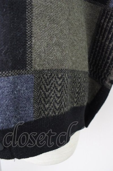 画像6: CAMBIO / パッチワーク風ニットブルゾン L オリーブ T-24-12-03-003-CA-ja-YM-ZT-M110 (6)