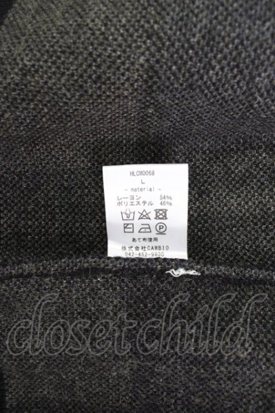 画像8: CAMBIO / パッチワーク風ニットブルゾン L オリーブ T-24-12-03-003-CA-ja-YM-ZT-M110 (8)