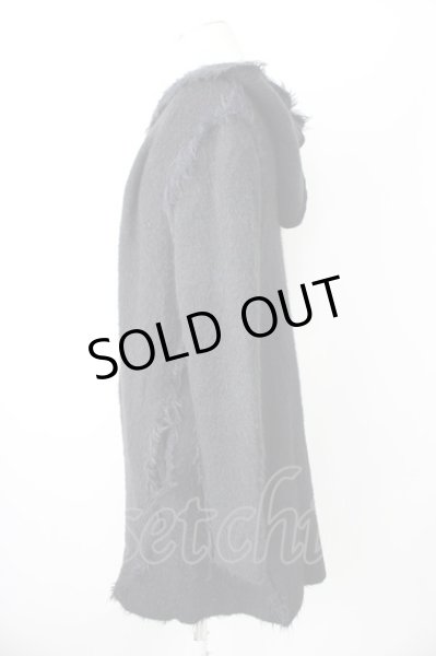 画像3: CIVARIZE / 接結フード付き変形ニットロングパーカー 44 ブラック T-24-12-03-001-CI-ja-YM-ZT378 (3)