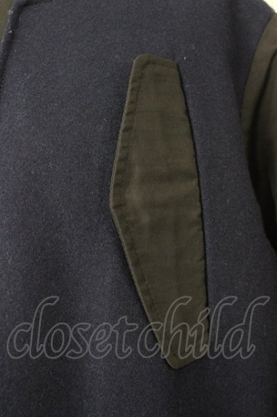 画像5: NO ID. / ナイロン切替メルトンボンバージャケット 2 ブラックｘネイビー T-24-12-03-004-NO-ou-YM-ZT-M110 (5)