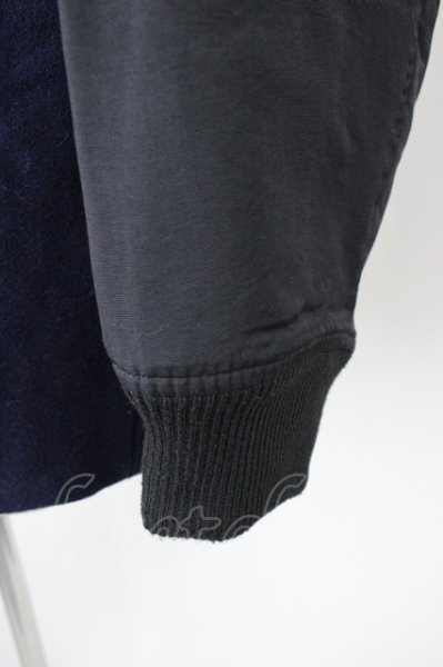 画像7: NO ID. / ナイロン切替メルトンボンバージャケット 2 ブラックｘネイビー T-24-12-03-004-NO-ou-YM-ZT-M110 (7)