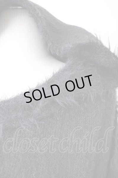 画像4: CIVARIZE / 接結フード付き変形ニットロングパーカー 44 ブラック T-24-12-03-001-CI-ja-YM-ZT378 (4)