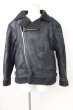画像1: LEGENDA / フェイクムートンライダースジャケット S ブラック T-24-12-03-007-LE-ou-YM-ZT-M110 (1)