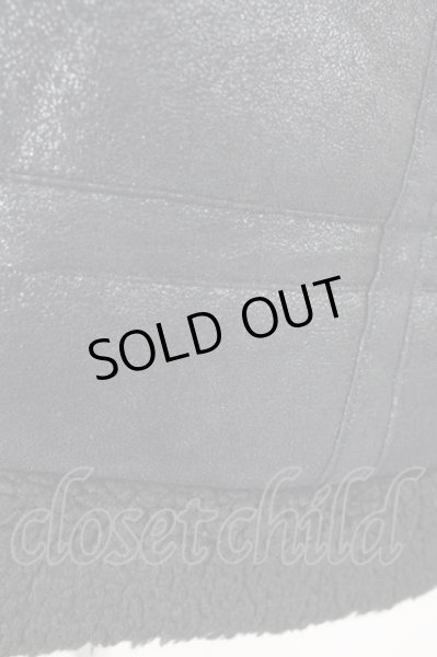 画像6: LEGENDA / フェイクムートンライダースジャケット S ブラック T-24-12-03-007-LE-ou-YM-ZT-M110 (6)