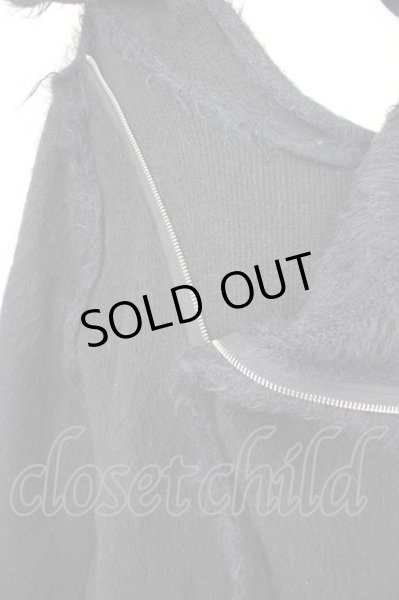 画像6: CIVARIZE / 接結フード付き変形ニットロングパーカー 44 ブラック T-24-12-03-001-CI-ja-YM-ZT378 (6)