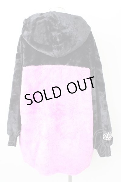 画像2: A’GEM9 / UNITY 切り替えボアプルパーカー  ブラックｘピンク T-24-12-03-008-AM-ou-YM-ZT-M110 (2)