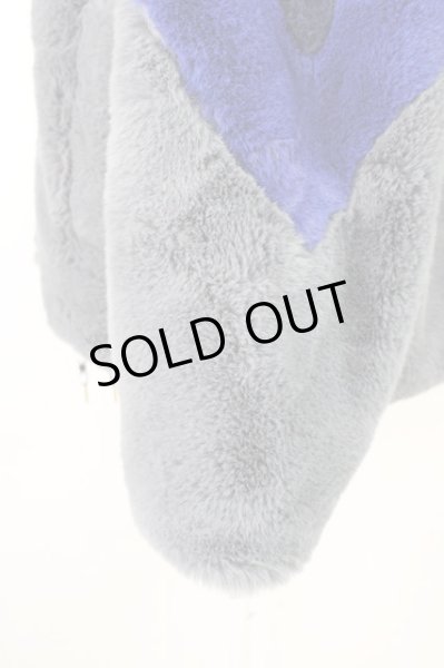 画像3: ROYAL FLASH / ファーブルゾン L ブラックｘブルーｘグレー T-24-12-03-010-RO-ou-YM-ZT-M111 (3)