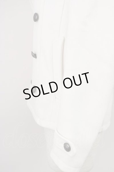 画像3: CIVARIZE / ushスワロフスキー付きナポレオンカラーメルトンPコート 44 ホワイト T-24-12-06-002-CI-ou-YM-ZT-M111 (3)