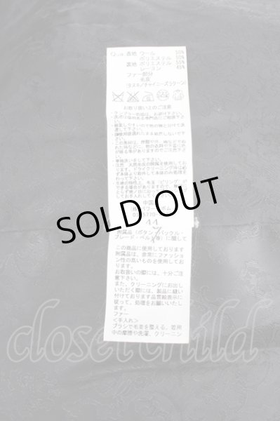 画像11: CIVARIZE / ファー襟トレンチコート 44 ブラック T-24-12-06-012-CI-ou-YM-ZT (11)