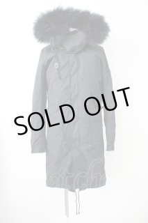 CIVARIZE / Arsenalファー付きコーティングモッズコート 44 ブラック T