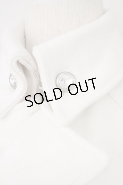 画像5: CIVARIZE / ushスワロフスキー付きナポレオンカラーメルトンPコート 44 ホワイト T-24-12-06-002-CI-ou-YM-ZT-M111 (5)