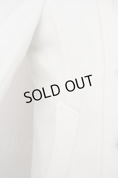 画像7: CIVARIZE / ushスワロフスキー付きナポレオンカラーメルトンPコート 44 ホワイト T-24-12-06-002-CI-ou-YM-ZT-M111 (7)