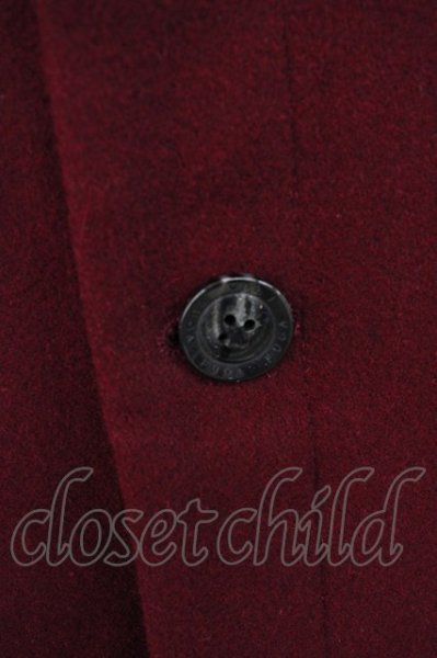 画像4: FUGA / Magnificent 変形イタリアンカラーメルトンウールショートコート 44 ボルドー T-24-12-06-004-FU-ou-YM-ZT-M111 (4)